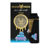 Muha Meds Blue Slushie hybrid vape pen 1g with sweet blueberry and tangy citrus flavour
