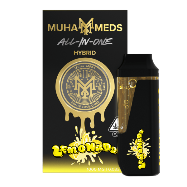 Muha Meds Lemonado 1g hybrid vape pen with lemon and herbal flavour – Australia
