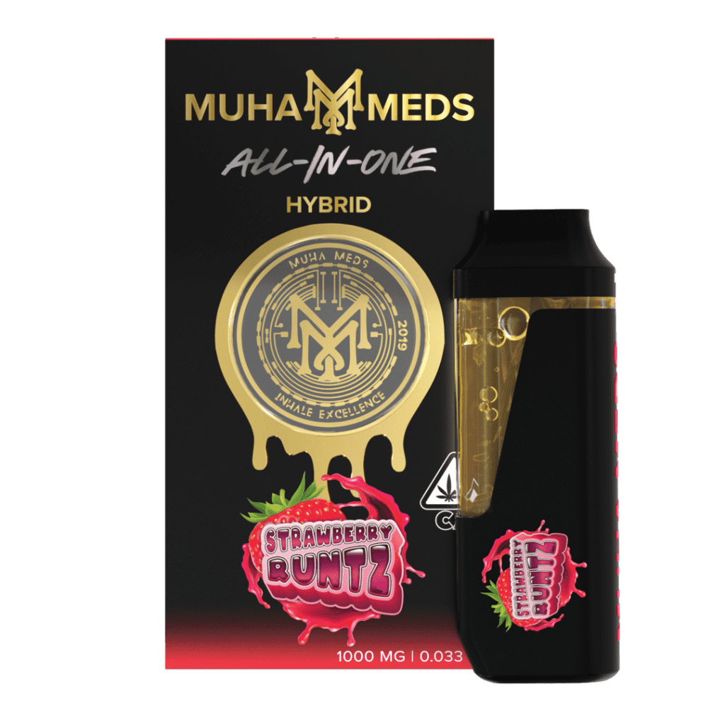 Muha Meds Strawberry Runtz hybrid all-in-one vape pen 1000mg Australia