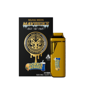 Muha Meds Donnie Burger hybrid vape pen 500mg all-in-one – potent hash rosin for balanced relaxation