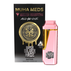 Muha Meds Super Silver Haze sativa vape pen 1g – all-in-one THC live resin Australia