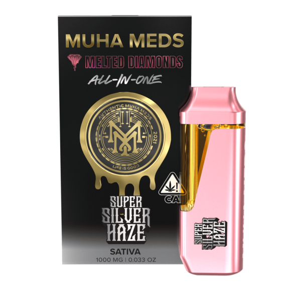 Muha Meds Super Silver Haze sativa vape pen 1g – all-in-one THC live resin Australia