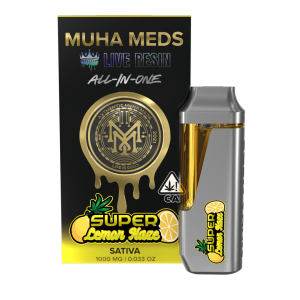 Muha Meds Super Lemon Haze sativa vape pen 1g with citrus lemon flavour