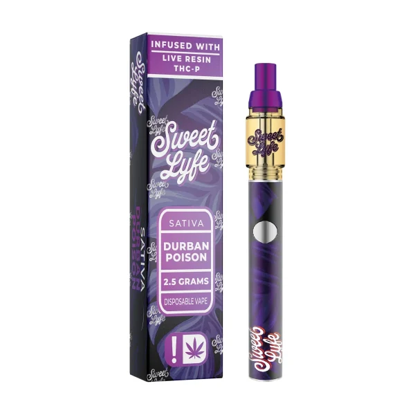 Sweet Lyfe Durban Poison disposable vape pen 2.5ml live resin THCP sativa Australia